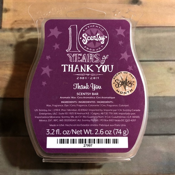 Thank You Scentsy Bar - Picture 1 of 2